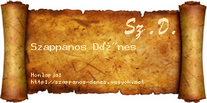Szappanos Dénes névjegykártya